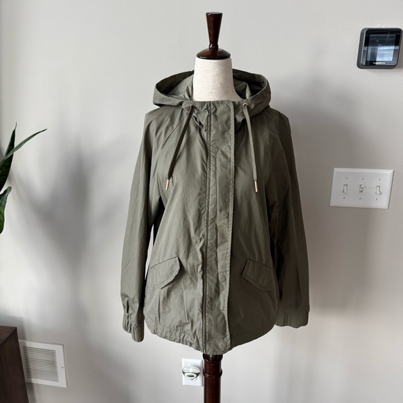 H&M Military Short Length Hooded Jacket - Water Repellent - Olive - Picture 7 of 9